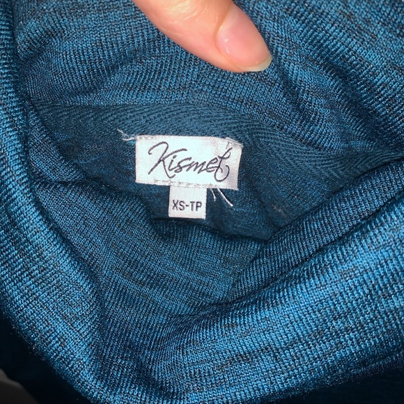 Cowl neck blue sweater - Picture 5 of 7